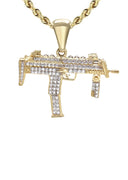 10K Yellow Gold Chain & Cz Pharaoh Pendant | Appx. 15.6 Grams