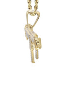 10K Yellow Gold Chain & Cz Pharaoh Pendant | Appx. 15.6 Grams