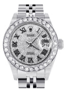 Womens Diamond Rolex Watch | 1 Carat Bezel | 26Mm | Diamond Roman Numeral Dial | Jubilee Band