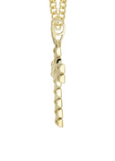 10K Yellow Gold Chain & Cz Cross Pendant | Appx. 17.3 Grams