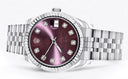 Diamond Rolex Watch | Fluted Bezel | 31MM | Purple Diamond Dial | Jubilee Band
