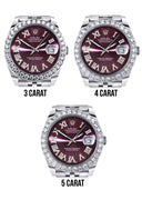 Rolex Datejust II Watch | 41 MM | Custom Purple Roman Diamond Dial | Jubilee Band