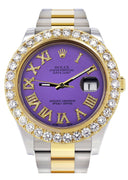 Rolex Datejust II Watch | 41 MM | Custom Purple Roman Dial | Oyster Band