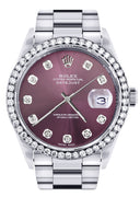 Mens Rolex Datejust Watch 16200 | 36Mm | Purple Dial | Oyster Band