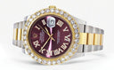 Rolex Datejust II Watch | 41 MM | 18K Yellow Gold & Stainless Steel | Custom Purple Roman Dial | Oyster Band