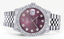 Mens Rolex Datejust Watch 16200 | 36Mm | Purple Dial | Two Row 4.25 Carat Bezel | Jubilee Band