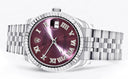 Diamond Rolex Watch | Fluted Bezel | 31MM | Purple Roman Numeral Diamond Dial | Jubilee Band