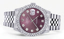 Womens Rolex Datejust Watch 16200 | 36Mm | Purple Dial | Two Row 4.25 Carat Bezel | Jubilee Band