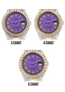 Rolex Datejust II Watch | 41 MM | Custom Purple Roman Dial | Oyster Band