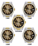 Gold & Steel Rolex Datejust Watch 16233 for Men  | 36Mm | Brown Arabic Diamond Dial | Jubilee Band