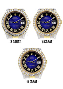 Rolex Datejust II Watch | 41 MM | 18K Yellow Gold & Stainless Steel | Custom Blue/Black Roman Dial | Oyster Band