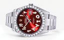 Rolex Datejust II Watch | 41 MM | Custom Red Arabic Dial | Oyster Band
