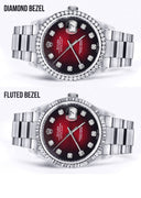 Rolex Datejust Watch | 16200  | 36MM | Red Dial | Oyster Band | Stainless Steel