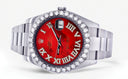 Rolex Datejust II Watch | 41 MM | Custom Red Pearl Roman Dial | Oyster Band