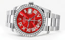 New Style | Rolex Datejust Watch | 36Mm | Red Roman Dial | Oyster Band