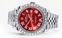 Rolex Datejust II Watch | 41 MM | Custom Red Roman Diamond Dial | Jubilee Band