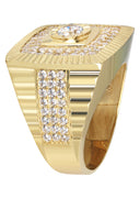 Pinky Ring | 10K Gold | CZ Stones | 9.3 Grams