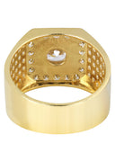 Pinky Ring | 10K Gold | CZ Stones | 11.1 Grams