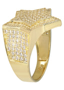 Pinky Ring | 10K Gold | CZ Stones | 6.5 Grams