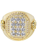 Pinky Ring | 10K Gold | CZ Stones | 8.1 Grams