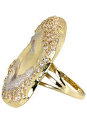 Pinky Ring | 10K Gold | CZ Stones | 8.6 Grams