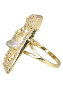 Pinky Ring | 10K Gold | CZ Stones | 6.4 Grams