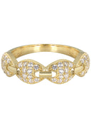 Pinky Ring | 10K Gold | CZ Stones | 2.7 Grams