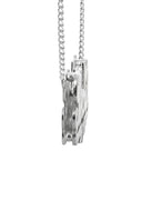 14K Ladies White Gold with Diamond Name Plate Necklace | Appx. 9.7 Grams