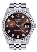 Diamond Mens  Rolex Datejust Watch 16200| 36MM | Chocolate Diamond Dial | Jubilee Band