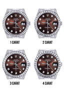 New Style | Hidden Clasp | Diamond Rolex Datejust Watch | 36MM | Chocolate Diamond Dial | Jubilee Band