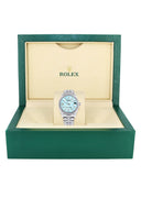 Diamond Rolex Watch | Diamond Bezel | 31MM | Light Blue Roman Diamond Dial | Jubilee Band