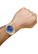 Rolex Datejust II Watch | 41 MM | 18K Yellow Gold & Stainless Steel | Custom Blue Roman Dial | Oyster Band