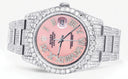 Iced Out Rolex Datejust 36 MM | Stainless Steel | 16.5 Carats of Diamonds | Pink Roman Diamond Dial | Oyster Band | Model 116200
