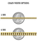 White Gold Plated Mens Solid Rope Chain