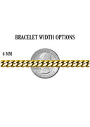 Gold Plated Mens Solid Rope Bracelet