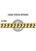 Gold Plated Mens Chain Iced Out Solid Rope