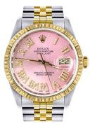 Mens Rolex Datejust Watch 16233 Two Tone | 36Mm | Pink Roman Dial | Jubilee Band