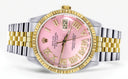Womens Rolex Datejust Watch 16233 Two Tone | 36Mm | Pink Roman Dial | Fluted Bezel | Jubilee Band