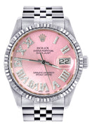 Mens Rolex Datejust Watch 16200  | 36Mm | Pink Roman Numeral Dial | Jubilee Band
