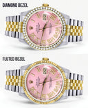 Womens Rolex Datejust Watch 16233 | 36Mm | Pink Roman Dial | Jubilee Band