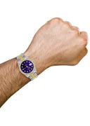 Diamond Gold Rolex Watch For Men 16233 | 36Mm | Royal Blue Dial | Two Row 4.25 Carat Bezel | Jubilee Band