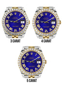 Rolex Datejust II Watch | 41 MM | 18K Yellow Gold & Stainless Steel | Custom Royal Blue Roman Dial | Jubilee Band