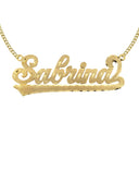 Ladies Diamond Cut Name Plate Necklace | Appx. 7.9 Grams