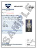 Diamond Gold Rolex Watch For Men 16200 | 36Mm | Rainbow Sapphire Bezel | Blue Mother Of Pearl Dial | Jubilee Band