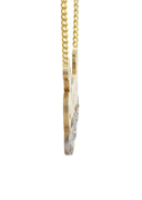 14K Ladies Two Tone Name Plate Necklace | Appx. 9.7 Grams