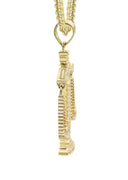 10K Yellow Gold Chain & Cz Scale Of Justice Pendant | Appx. 15 Grams