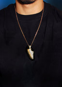 Mens Gold Plated Franco Chain & Sneaker Pendant | Appx. 30.9 Grams