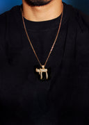 Mens Gold Plated Rope Chain & Chai  Pendant | Appx. 19.4 Grams
