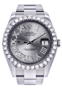 Rolex Datejust II Watch | 41 MM | Custom Silver Roman Dial | Oyster Band