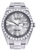 Rolex Datejust II Watch | 41 MM | Custom Silver Diamond Dial | Oyster Band